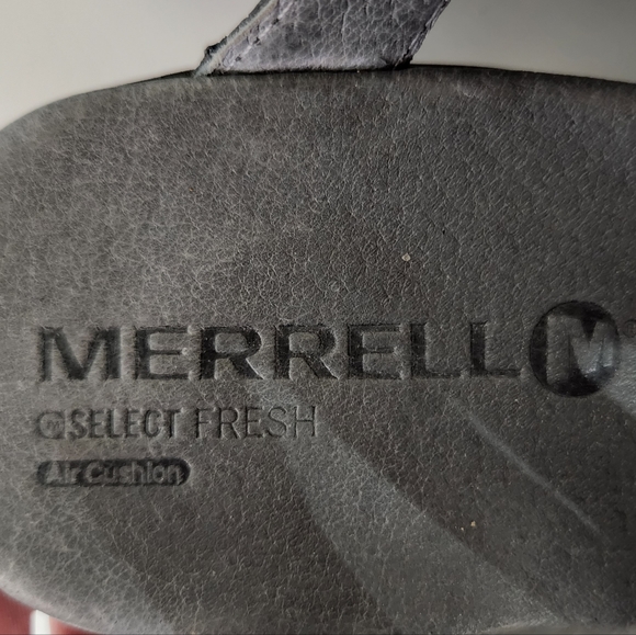 Merrell Select Fresh Air Cushion Black Leather Performance Sandals Size 8 - Picture 9 of 13